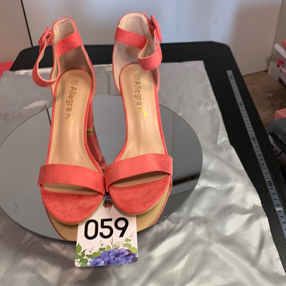 Peach shoes